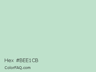 Hex #bee1cb Color Image