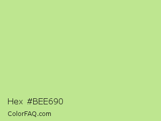 Hex #bee690 Color Image