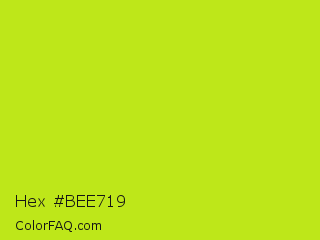 Hex #bee719 Color Image