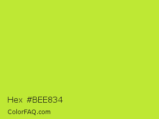 Hex #bee834 Color Image