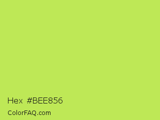 Hex #bee856 Color Image