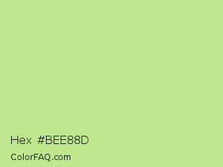 Hex #bee88d Color Image