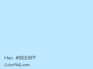Hex #bee8ff Color Image