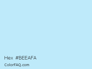 Hex #beeafa Color Image