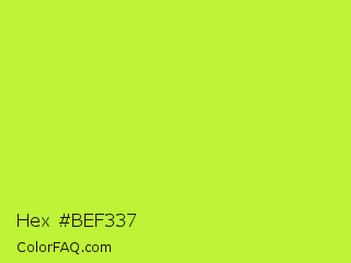 Hex #bef337 Color Image