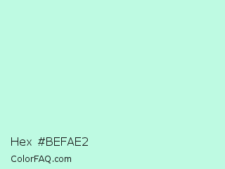 Hex #befae2 Color Image
