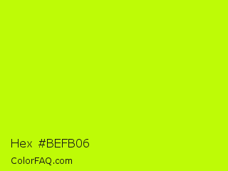 Hex #befb06 Color Image