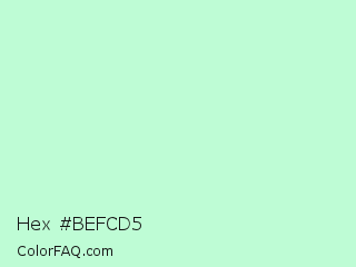 Hex #befcd5 Color Image