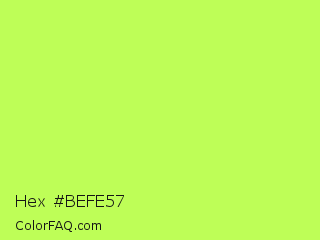 Hex #befe57 Color Image