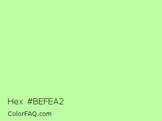 Hex #befea2 Color Image