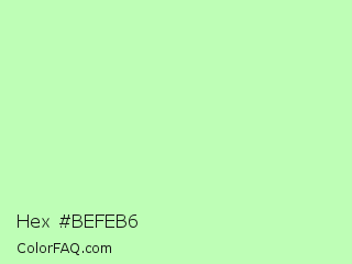 Hex #befeb6 Color Image