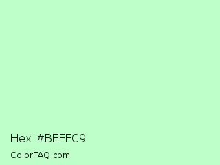Hex #beffc9 Color Image
