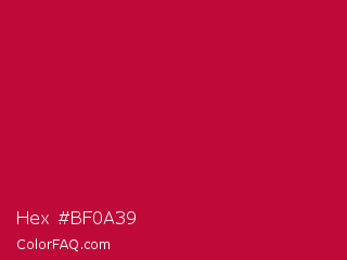 Hex #bf0a39 Color Image