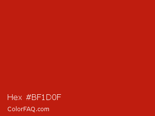 Hex #bf1d0f Color Image