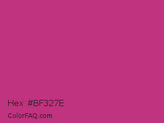 Hex #bf327e Color Image
