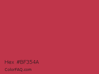Hex #bf354a Color Image