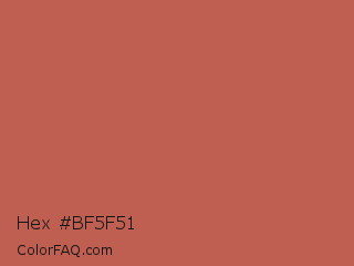 Hex #bf5f51 Color Image