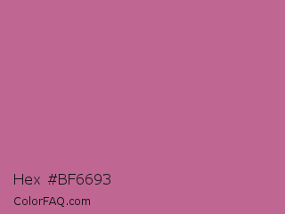 Hex #bf6693 Color Image