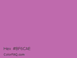 Hex #bf6cae Color Image