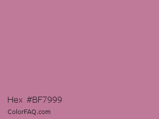Hex #bf7999 Color Image