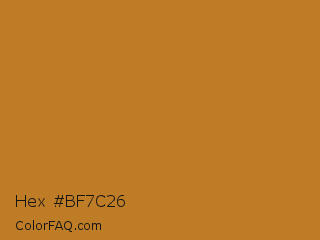 Hex #bf7c26 Color Image