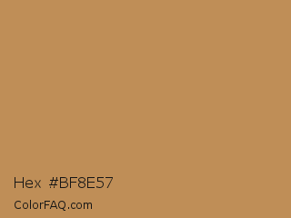 Hex #bf8e57 Color Image