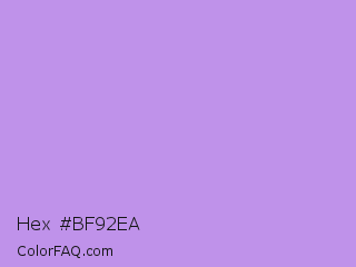 Hex #bf92ea Color Image