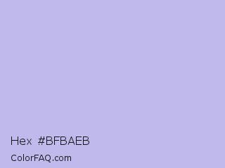 Hex #bfbaeb Color Image