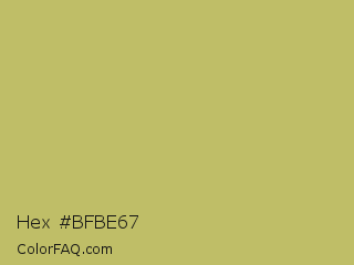 Hex #bfbe67 Color Image