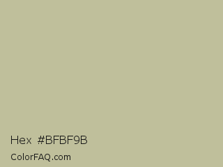 Hex #bfbf9b Color Image