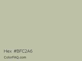 Hex #bfc2a6 Color Image