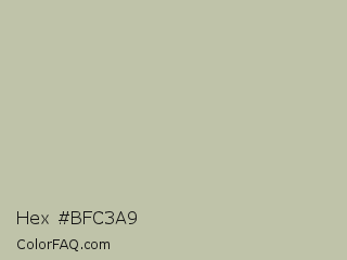 Hex #bfc3a9 Color Image