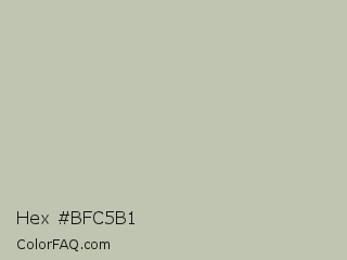 Hex #bfc5b1 Color Image