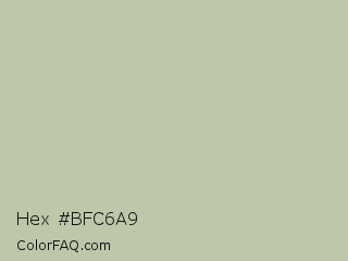 Hex #bfc6a9 Color Image