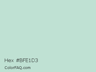 Hex #bfe1d3 Color Image