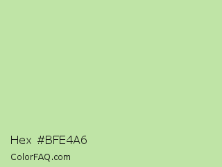 Hex #bfe4a6 Color Image