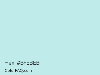 Hex #bfebeb Color Image