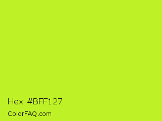 Hex #bff127 Color Image