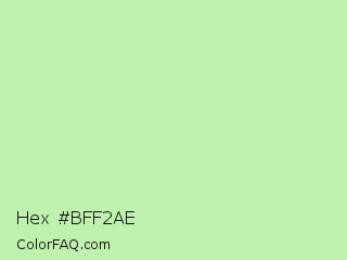Hex #bff2ae Color Image