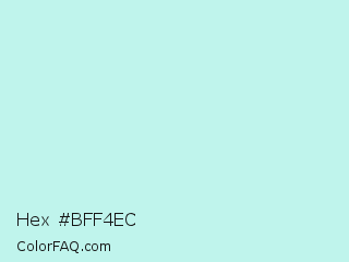 Hex #bff4ec Color Image