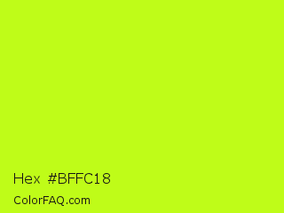 Hex #bffc18 Color Image
