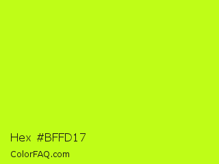 Hex #bffd17 Color Image