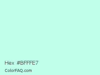 Hex #bfffe7 Color Image