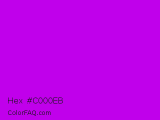 Hex #c000eb Color Image