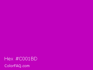 Hex #c001bd Color Image