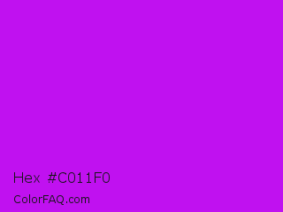 Hex #c011f0 Color Image