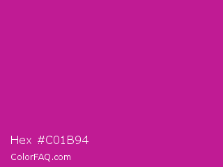 Hex #c01b94 Color Image