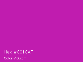 Hex #c01caf Color Image