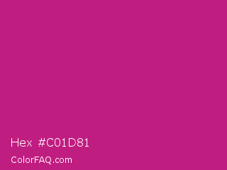 Hex #c01d81 Color Image