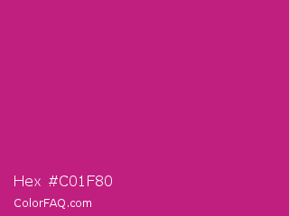 Hex #c01f80 Color Image
